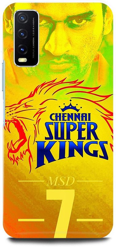 play fast Back Cover for Vivo Y12s, V2033 MS, DHONI, MAHENDER, SINGH, DHONI, CSK  (Yellow, Hard Case, Pack of: 1)