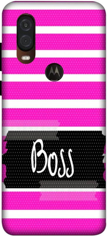 NDCOM Back Cover for Motorola One Vision Boss Horizontal Stripes Printed  (Multicolor, Hard Case, Pack of: 1)