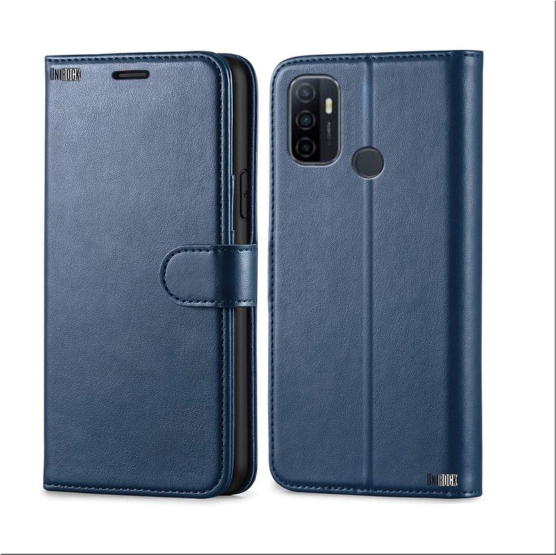 Digilett Flip Cover for OPPO A53  (Blue, Dual Protection, Pack of: 1)