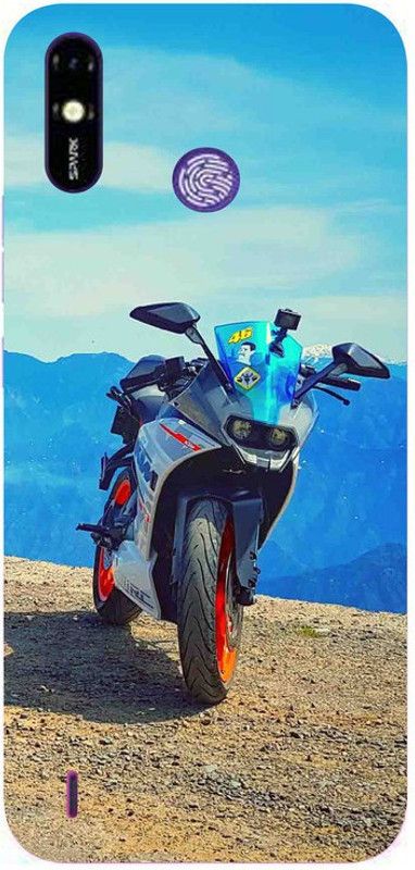 Skyhawk Back Cover for Tecno Spark Go Plus Blue And White KTM  (Multicolor, Waterproof, Silicon, Pack of: 1)