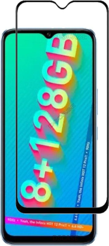 DSCASE Edge To Edge Tempered Glass for Infinix Hot 12 Pro  (Pack of 1)