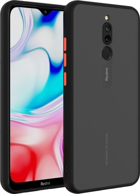 ZAKKKK Back Cover for REDMI 8A  (Black, Hard Case)