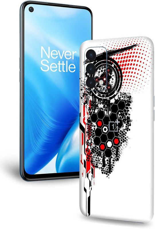 WeCre8 Skin's Oneplus Nord N200 5G Mobile Skin  (Trash Hexagon Polka Multicolor Mobile Skin With Cleaning Wipe)