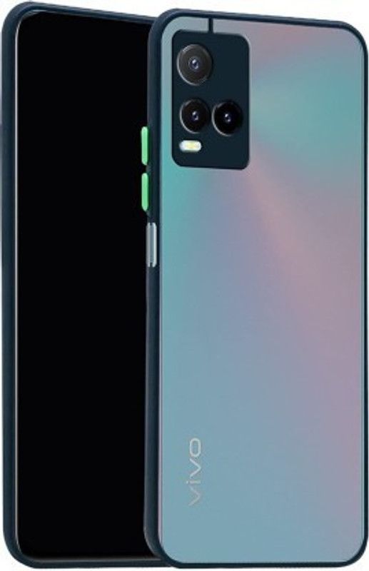 Cermarise Back Cover for Vivo Y33S  (Blue, Camera Bump Protector, Pack of: 1)