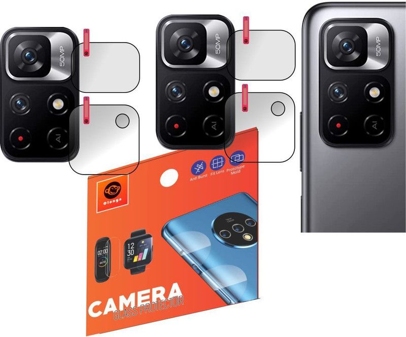 Olonga Back Camera Lens Glass Protector for Redmi Note 11T 5G, Poco M4 Pro 5G  (Pack of: 2)