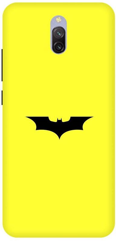 play fast Back Cover for Redmi 8A Dual, BATMAN, LOGO, SIGN, DESIGN  (Yellow, Hard Case, Pack of: 1)