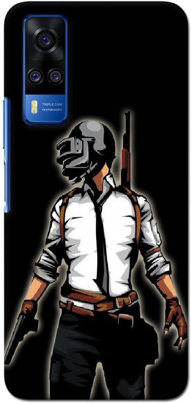 Parshu Back Cover for Vivo Y53s 4G, VIVO Y51  (Black, White, Pack of: 1)
