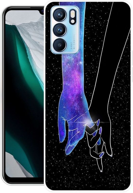 SHIVKUDI Back Cover for Oppo Reno6 5G  (Multicolor, Grip Case, Silicon, Pack of: 1)