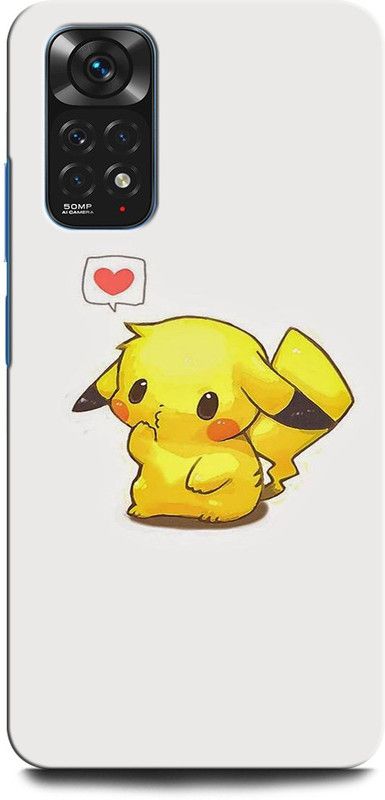 INTELLIZE Back Cover for Redmi Note 11S PIKACHU, POKEMON, GAME, CARTOON, PIKACHU AND EEVEE,  (Multicolor, Hard Case, Pack of: 1)