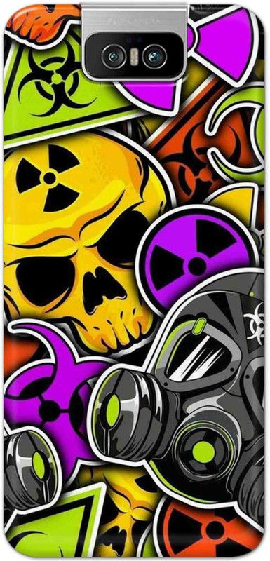 NDCOM Back Cover for ZENFONE 6 Graffiti illustration Printed  (Multicolor, Hard Case, Pack of: 1)