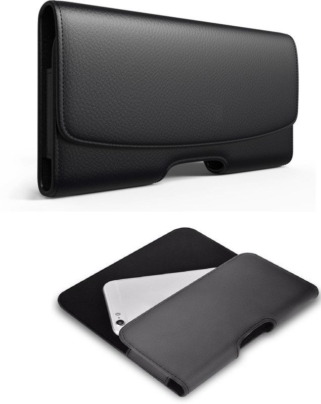 realtech Pouch for HTC Desire 628  (Black, Holster, Pack of: 1)