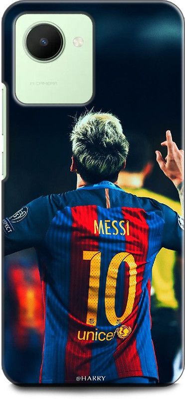 WallCraft Back Cover for Realme C30s, RMX3690 LIONE MESSI, FOTBALL, MESSI 10, BARCELONA, SPORTS  (Multicolor, Dual Protection, Pack of: 1)