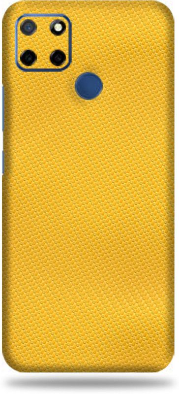 BugguSkin Realme C12, realme c12 Mobile Skin  (Ultra Super Yellow Carbon Fiber Skin With High Matte Finish., Mobile Skin (Back+Side+Camera))