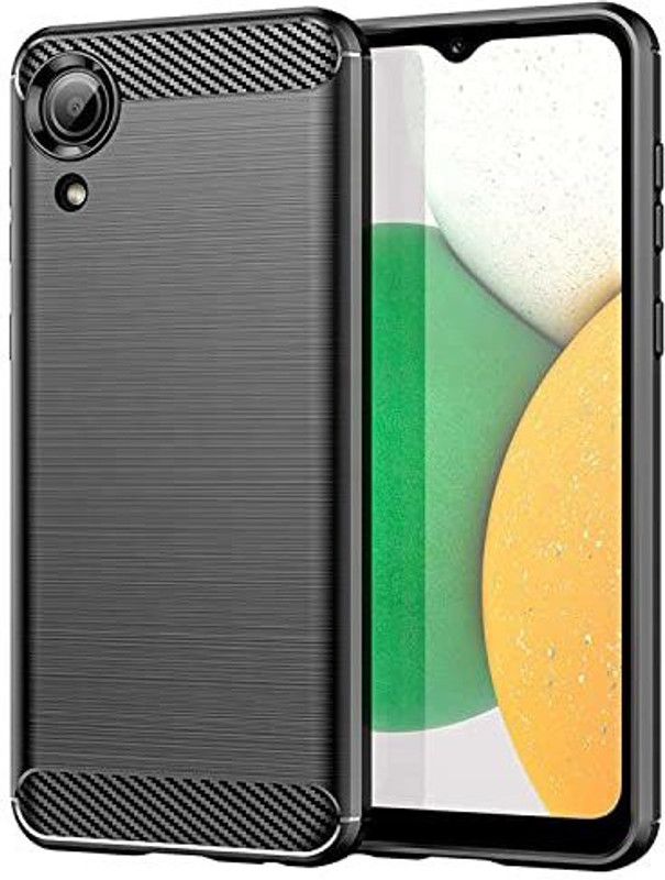 NIMMIKA ENTERPRISES Back Cover for Samsung Galaxy A03 Core Hybrid Back Cover  (Black, Flexible, Silicon, Pack of: 1)
