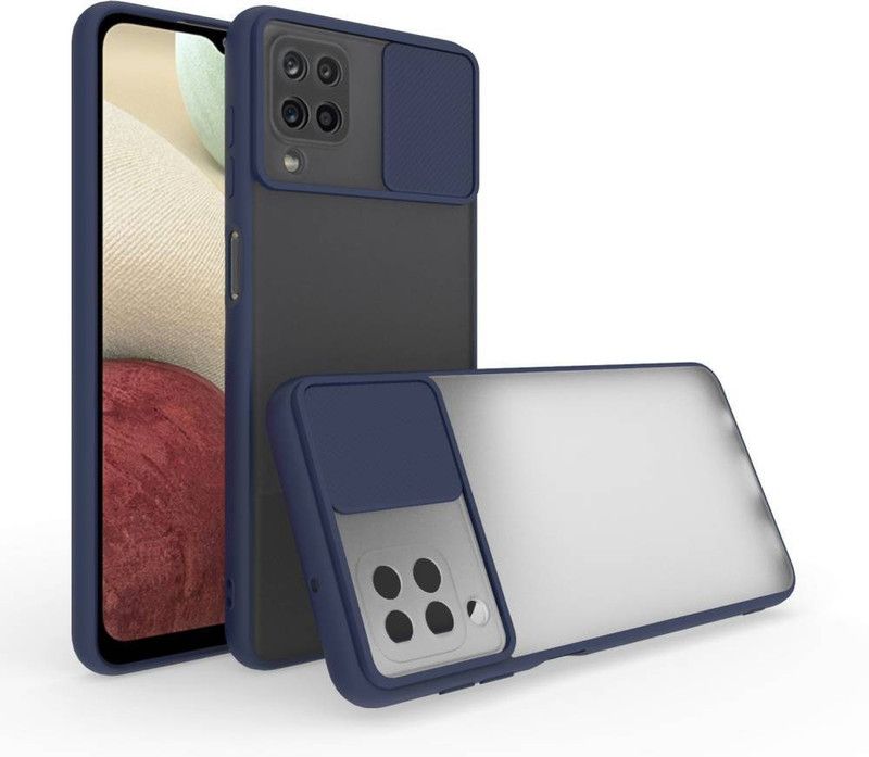 AOnes Back Cover for Samsung Galaxy M12  (Blue, Cases with Holder, Pack of: 1)