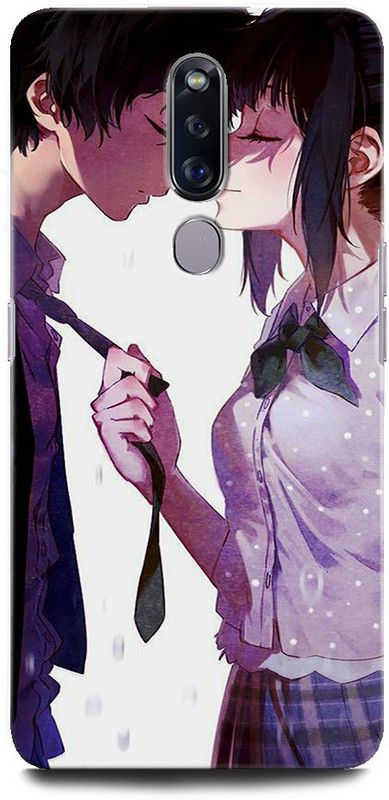 ORBIQE Back Cover for OPPO F11 Pro CPH1969 GIRL BOY, ANIME, LOVE, SWEET COUPLE, TOGETHER, ANIMATION  (Multicolor, Hard Case, Pack of: 1)