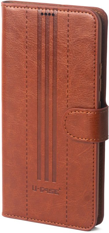 U-CASE Flip Cover for Vivo T1 Pro| Vegan | Foldable Stand & Pocket | Magnetic Closure  (Brown, Cases with Holder, Pack of: 1)