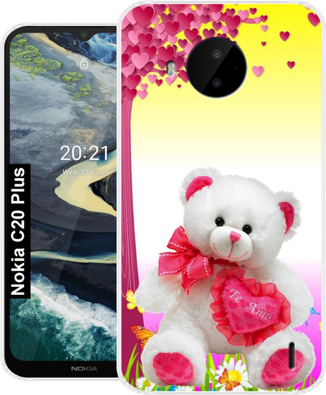 SmartGoldista Back Cover for Nokia C21 Plus  (Multicolor, Grip Case, Silicon)