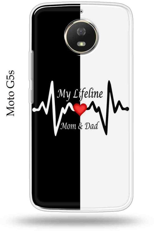 Mystry Box Back Cover for Motorola Moto G5s  (White, Black, Flexible, Pack of: 1)