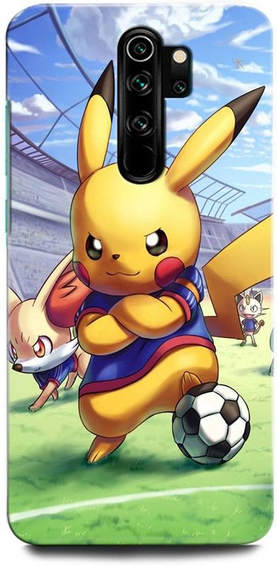 ORBIQE Back Cover for Redmi Note 8 Pro MZB8312IN PIKACHU, POKEMON, GAME, CARTOON, PIKACHU FOOTBALL  (Multicolor, Hard Case, Pack of: 1)