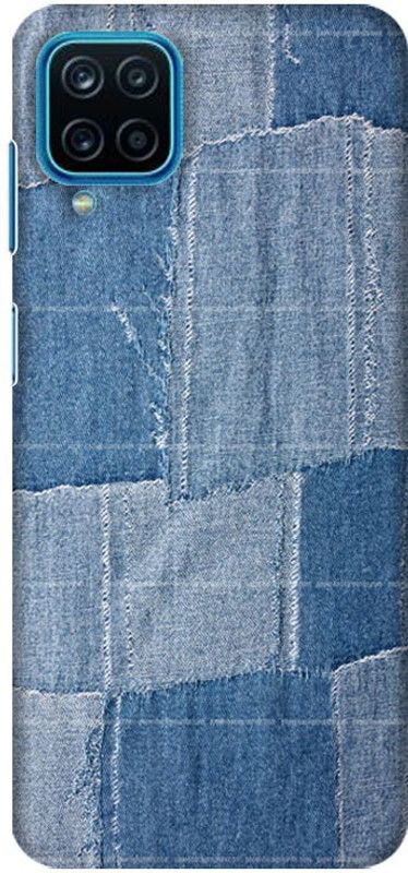 PNBEE Back Cover for Samsung Galaxy A12, SM-A125F - Jeans Pattern Print  (Multicolor, Hard Case, Pack of: 1)