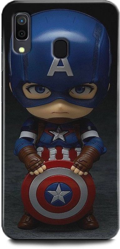 INDICRAFT Back Cover for Samsung Galaxy A20, Captain America, Printed  (Multicolor, Shock Proof, Pack of: 1)