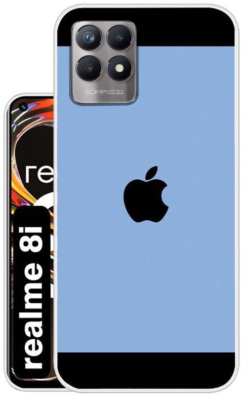 Case Club Back Cover for realme 8i  (Blue, Grip Case, Silicon, Pack of: 1)