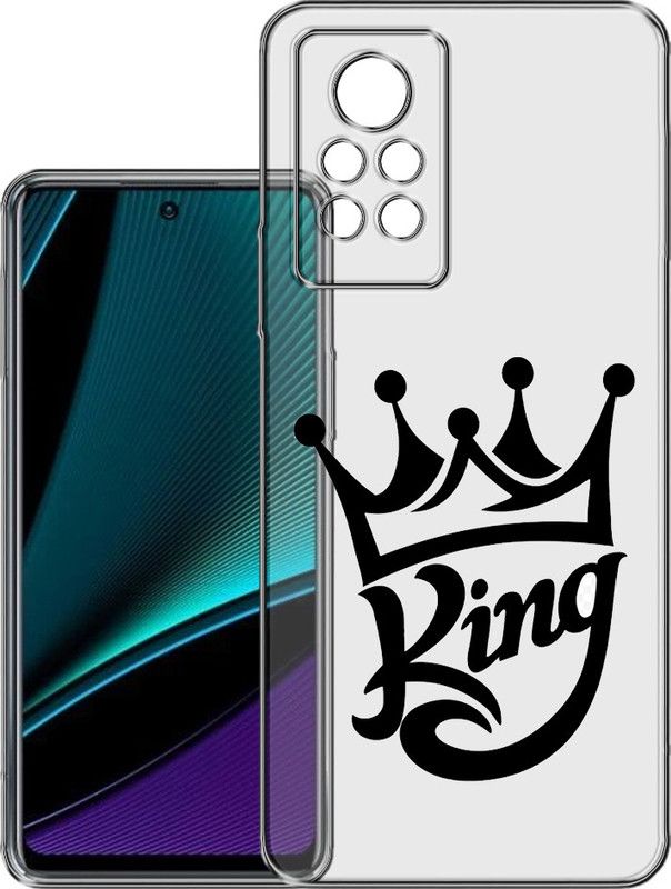 HANIRY Back Cover for Infinix Note 11 Pro / X697 mobile cover | KING TEXT | Designer | PNG_50  (Multicolor, Flexible, Silicon, Pack of: 1)