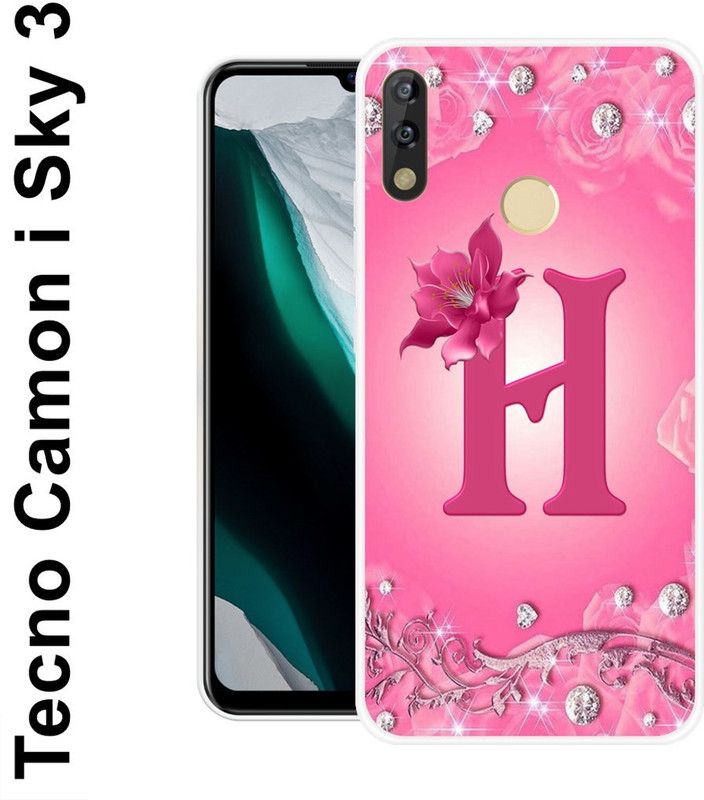 INDIALAND Back Cover for Tecno Camon I Sky 3  (Pink, Silver, Silicon)