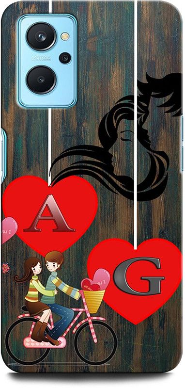 ORBIQE Back Cover for Realme 9i AG, A LOVE G, G LOVE A, A LETTER, G LETTER, AG NAME  (Multicolor, Hard Case, Pack of: 1)