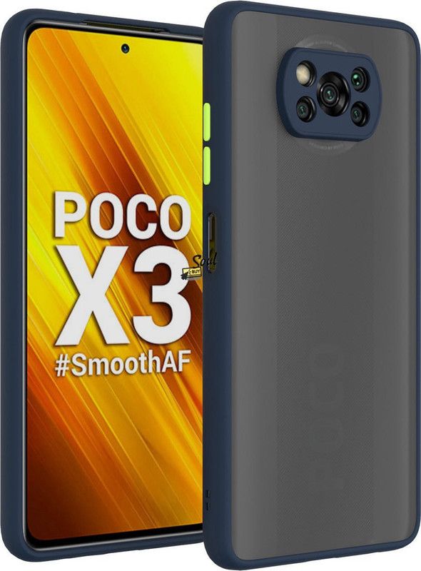SoulBuy Back Cover for POCO X3 Pro  (Blue, Shock Proof)