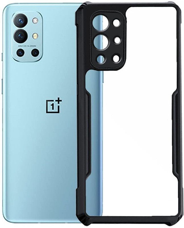 Phone Back Cover Back Cover for One Plus 9R 5G  (Black, Grip Case)