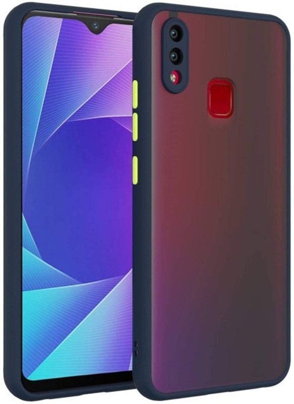 ALONZO Back Cover for Vivo V9  (Blue, Camera Bump Protector, Pack of: 1)