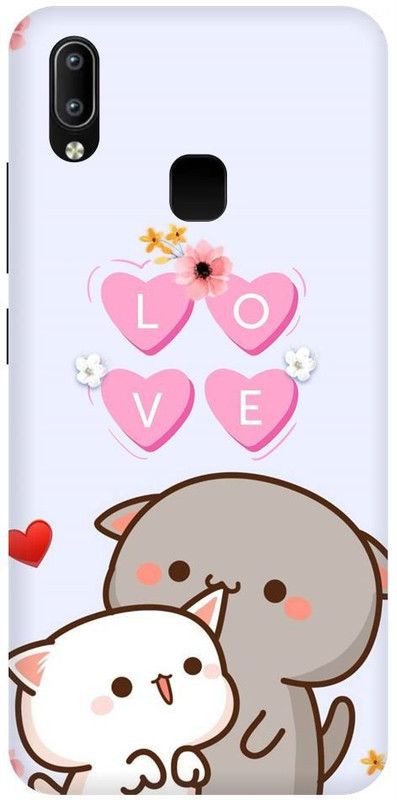 URCHIN Back Cover for Vivo Y93 Cats, cute Cat, Love Cats, Love, Sweet, Cat  (Multicolor, Shock Proof, Pack of: 1)