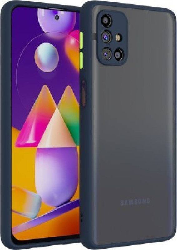 FIVE-O Back Cover for Samsung Galaxy M31S  (Blue, Camera Bump Protector, Pack of: 1)