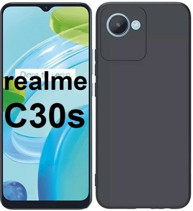 Mascot Max Back Cover for Realme C30S  (Black, Grip Case, Silicon, Pack of: 1)