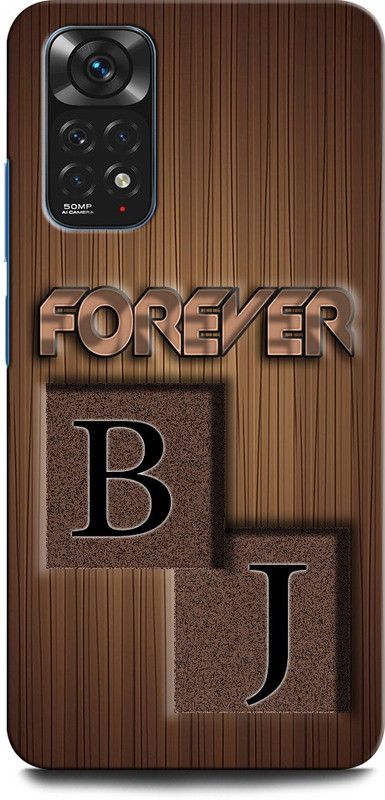 INTELLIZE Back Cover for Redmi Note 11 BJ, B LOVE J, J LOVE B, B LETTER, J LETTER, BJ NAME  (Multicolor, Hard Case, Pack of: 1)