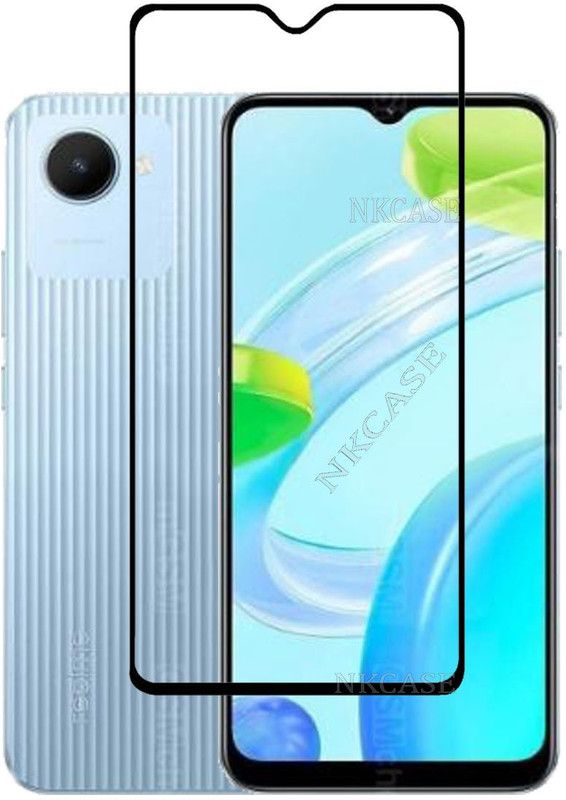NKCASE Edge To Edge Tempered Glass for Realme C30  (Pack of 1)