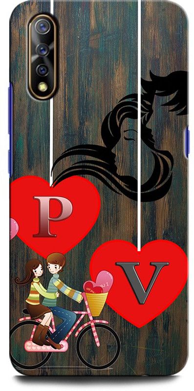 ORBIQE Back Cover for VIVO Z1x 1917/PD1921F_EX PV, P LOVE V, V LOVE P, P LETTER, V LETTER, PV NAME  (Multicolor, Hard Case, Pack of: 1)