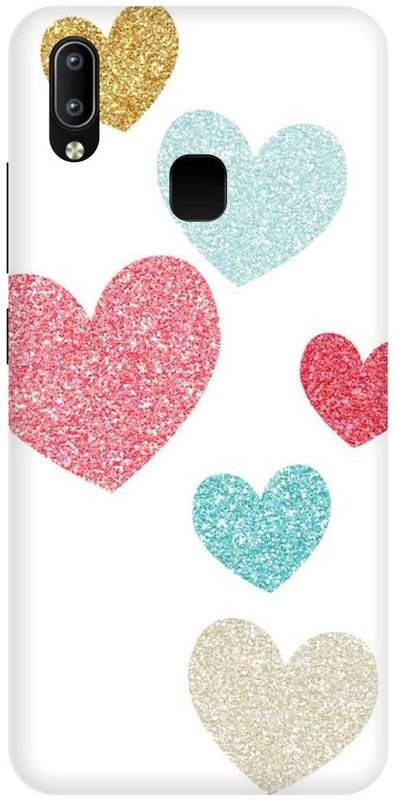 URCHIN Back Cover for Vivo Y93 Heart, Love, Cute, Glitters, Love you  (Multicolor, Shock Proof, Pack of: 1)