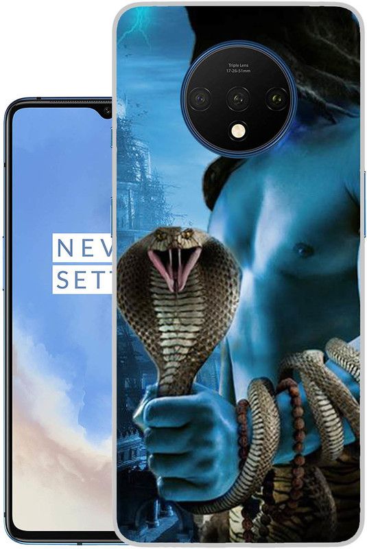 Snazzy Back Cover for OnePlus 7T  (Blue, Grip Case, Silicon, Pack of: 1)