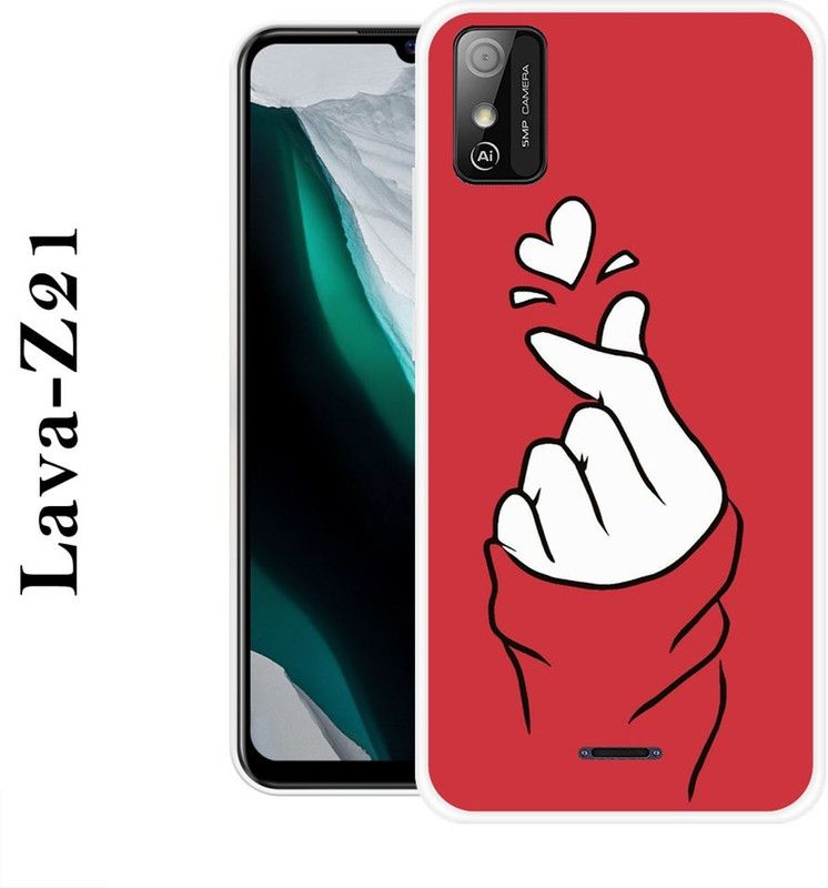 PALWALE BALAJI Back Cover for Lava Z21  (Pink, White, Grip Case, Silicon)