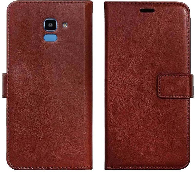Trap Wallet Case Cover for Samsung Galaxy On6  (Brown, Shock Proof, Pack of: 1)