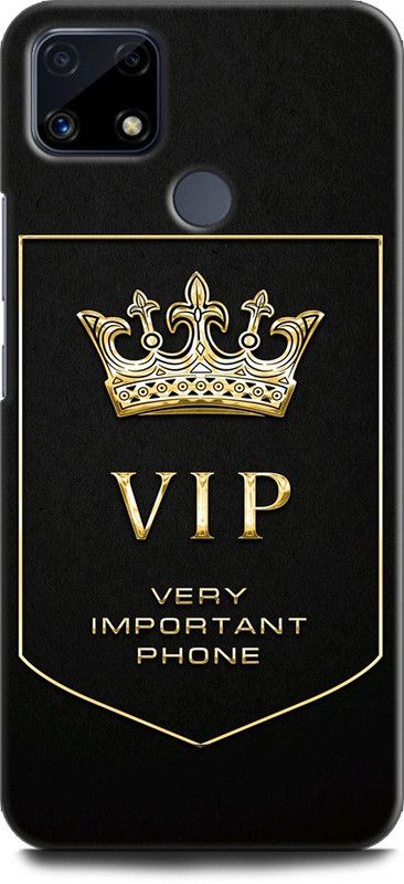 INDICRAFT Back Cover for Realme C12, RMX2189 VIP, VIP PHONE, CROWN, QUOTES, BLACK  (Multicolor, Shock Proof, Pack of: 1)