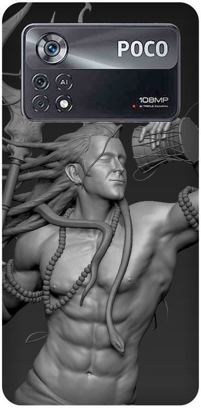 play fast Back Cover for POCO X4 Pro 5G, SHIV, SHIVJI, MAHADEV, DAMRU, TRISHOOL  (Silver, Hard Case, Pack of: 1)