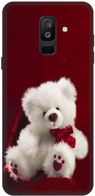 SSMORYA Back Cover for Samsung Galaxy J8, cute teddy Multicolour Printed  (Multicolor, Shock Proof, Pack of: 1)