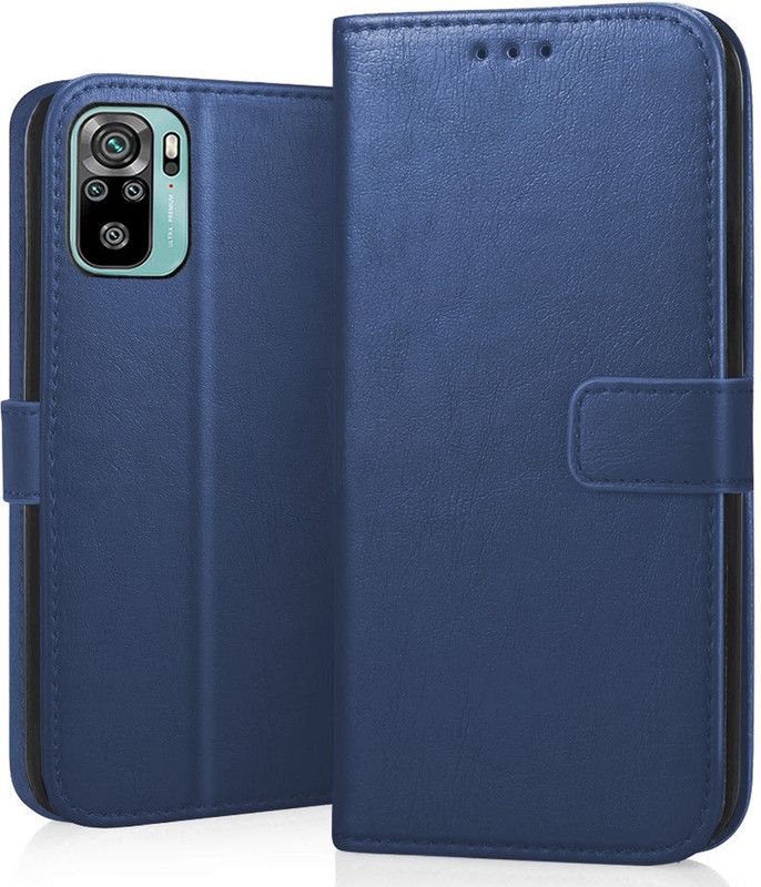 CEDO Flip Cover for Redmi Note 10  (Blue, Dual Protection, Pack of: 1)