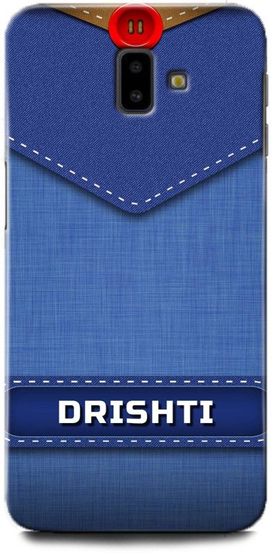 WallCraft Back Cover for SAMSUNG Galaxy J6 Plus DRISHTI NAME, D LETTER, BLUE, JEANS, ALPHABET, DESIGN  (Multicolor, Dual Protection, Pack of: 1)