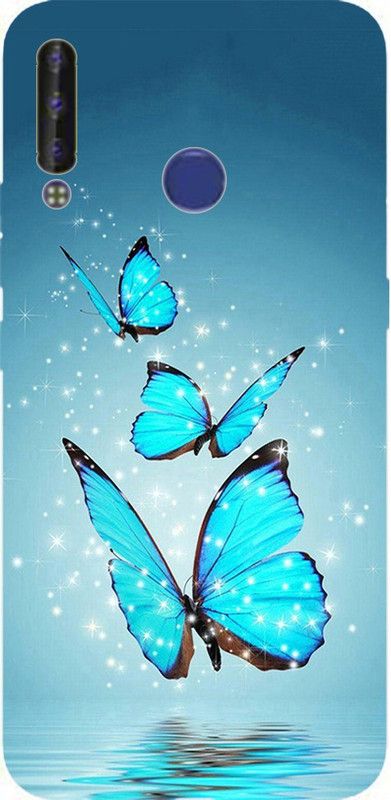 METOO Back Cover for Tecno Spark Power,Butterfly Design Back Cover Print : 81  (Multicolor, Dual Protection, Silicon, Pack of: 1)