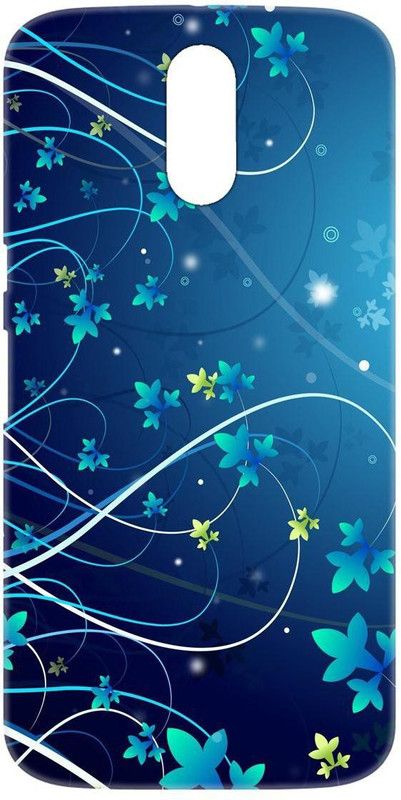 Smutty Back Cover for Motorola Moto G (4th Generation), XT1625, XT1622, XT1624 - Blue Floral Print  (Multicolor, Hard Case, Pack of: 1)